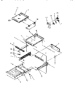 Cabinet Shelving Diagram and Parts List for TRI22S4L-P1196302WL  Amana Refrigerator