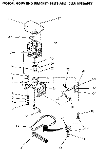 Motor And Idler Asem Diagram and Parts List for NA8831L33938  Speed Queen Washer