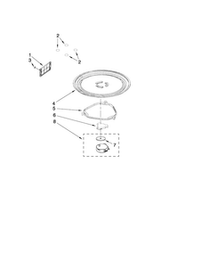 Turntable Parts Diagram and Parts List for MMV1164WS3  Maytag Microwave