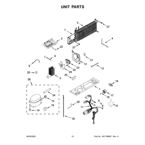 Unit Parts Diagram and Parts List for ARTX3028PB01  Amana Refrigerator