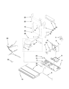 Unit Parts Diagram and Parts List for MFT2771WEM0  Maytag Refrigerator