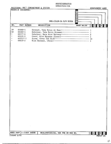 Unit Compartment & System Diagram and Parts List for 23524-0A  Admiral Refrigerator