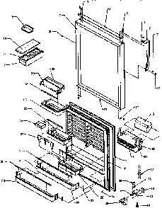Refrigerator Door Diagram and Parts List for TX19R-P1158504W  Amana Refrigerator