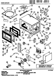 Section 2 Diagram and Parts List for 80 52005 Amana Microwave