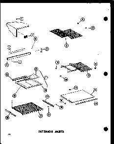 Interior Parts Diagram and Parts List for TC18E-L-P74660-14WL  Amana Refrigerator