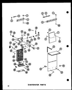 Evaporator Parts Diagram and Parts List for SRI19B-C-P73320-48WC  Amana Refrigerator