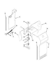 Air Flow Parts Diagram and Parts List for ASD2575BRS00  Amana Refrigerator
