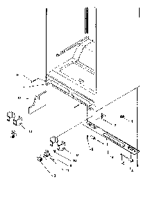 Cabinet Bottom Diagram and Parts List for THI21S3L-P1194701WL  Amana Refrigerator
