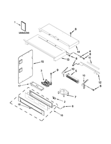 Part Location Diagram of W10887855 Whirlpool Control Panel With Touchpad