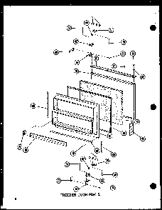 Freezer Door Parts Diagram and Parts List for BC20WC-P6023515WC  Amana Refrigerator