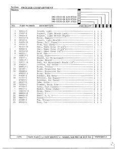 Freezer Compartment Page 2 Diagram and Parts List for 19100-0C  Admiral Refrigerator