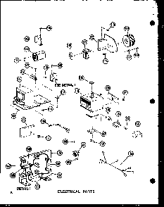 Electrical Parts Diagram and Parts List for R-3 P71306-3M Amana Microwave