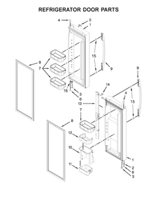 Refrigerator Door Parts Diagram and Parts List for MFW2055YEB01  Maytag Refrigerator