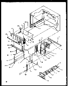Evaporator Area Diagram and Parts List for TG18R2L-P1158305WL  Amana Refrigerator