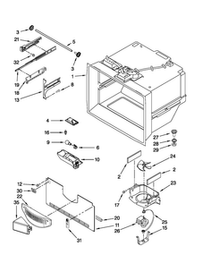Freezer Liner Parts Diagram and Parts List for JFC2290VEP6  Jenn-Air Refrigerator