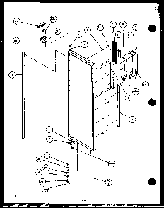 Refrigerator Door Diagram and Parts List for SZ22ML-P1120608WL  Amana Refrigerator