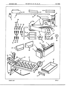 Ice Maker Diagram and Parts List for 22874A  Admiral Refrigerator