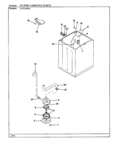 Water Carrying Parts Diagram and Parts List for 6440A REV K Norge Washer