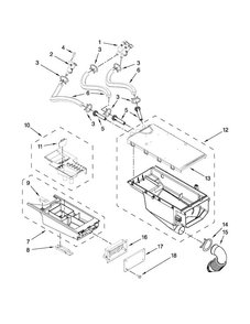 Dispenser Parts Diagram and Parts List for MLE20PDBYW2  Maytag Washer Dryer Combo