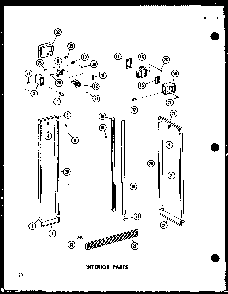 Interior Parts Diagram and Parts List for SRI-22E-A-P74870-21WA  Amana Refrigerator