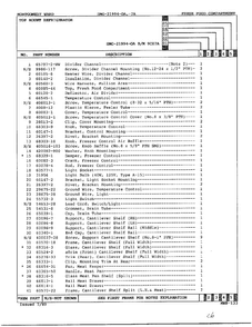 Fresh Food Compartment Page 2 Diagram and Parts List for 21994-OA  Admiral Refrigerator