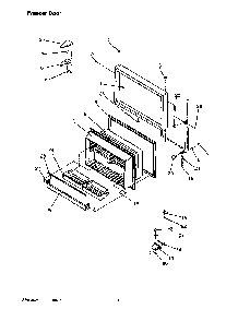 Freezer Door Diagram and Parts List for TR22S4E-P1196203WE  Amana Refrigerator