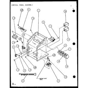 Control Panel Assembly 1 Diagram and Parts List for PTH12400ER P9872129R Amana Air Conditioner