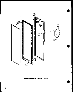 Refrigerator Door Assy Diagram and Parts List for SRI-22E-A-P74870-11WA  Amana Refrigerator