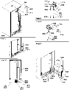 Cabinet Back Diagram and Parts List for SRD27S2L-P1190329WL  Amana Refrigerator