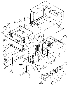 Evaporator Area Diagram and Parts List for TX19R-P1158502W  Amana Refrigerator