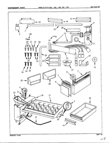 Ice Maker Diagram and Parts List for 2477AB  Admiral Refrigerator