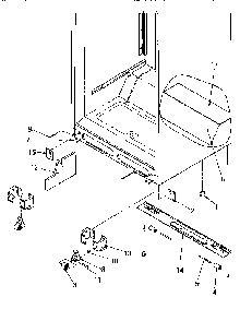 Cabinet Bottom Diagram and Parts List for TR22S4L-P1196202WL  Amana Refrigerator