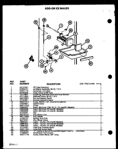 Section 7 Diagram and Parts List for BX20M-P7812520W  Amana Refrigerator