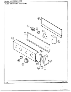 Control Panel Diagram and Parts List for 7761A-71  Norge Dryer