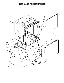 Tub And Frame Parts Diagram and Parts List for 66514792N511  Kenmore Dishwasher