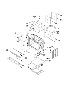 Oven Parts Diagram and Parts List for MEW9627DS02  Maytag Wall Oven