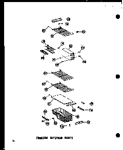 Freezer Interior Parts Diagram and Parts List for SD19W-C-P60340-36WC  Amana Refrigerator