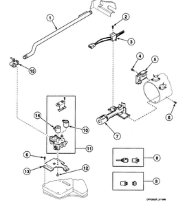 Gas Valve Diagram and Parts List for SSG919LF  Speed Queen Dryer