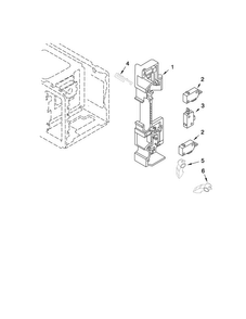 Microwave Latch Board Parts Diagram and Parts List for JMC9158BCW10  Jenn-Air Microwave