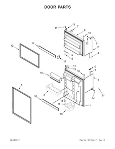 Part Location Diagram of W10592150 Whirlpool TRIM-DOOR