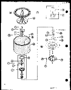 Section 1 Diagram and Parts List for LW2600 P7804701W W Amana Washer