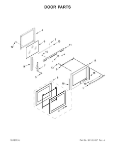 Door Parts Diagram and Parts List for JDS1750ES1  Jenn-Air Range