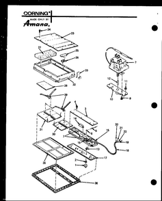 Section 2 Diagram and Parts List for AKC-4-P85002-4S  Amana Cooktop