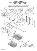 SHELF PARTS Diagram and Parts List for ABB1922FEW11  Amana Refrigerator