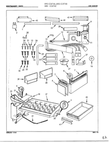 Ice Maker Diagram and Parts List for 21874A  Admiral Refrigerator