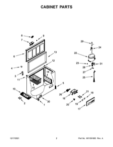 Part Location Diagram of W11687652 Whirlpool FAN-BLWR