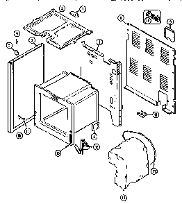 Body Diagram and Parts List for MER4820AAW  Maytag Range