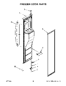 Freezer Door Parts Diagram and Parts List for 10651332716  Kenmore Refrigerator