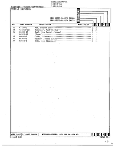Freezer Compartment Page 3 Diagram and Parts List for 19903-0A  Admiral Refrigerator