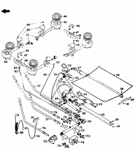 Burner And Controls Assembly Diagram and Parts List for 1437007100  Kenmore Range